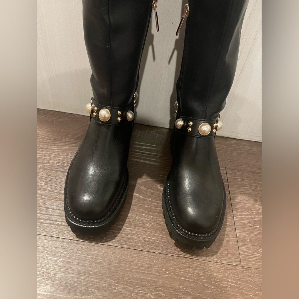 Karl Lagerfeld Paris Renley Riding Boots - Picture 7 of 14